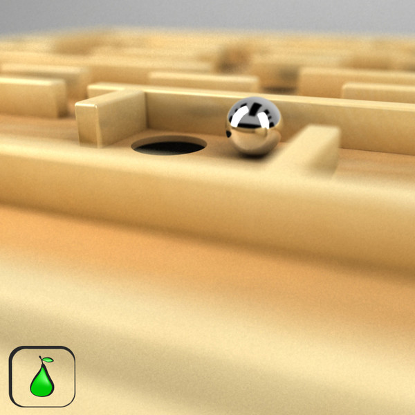 tilt maze 3d model - Wooden Labyrinth Tilt Maze by emma j